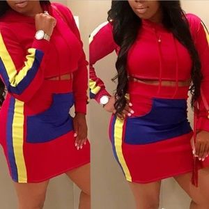 2 Piece Skrit Red Blue Yellow Set